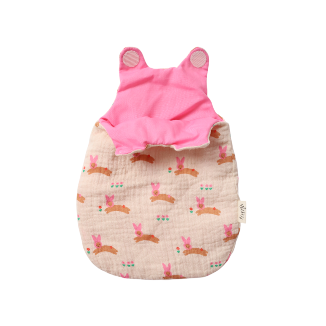 Gigoteuse pour poupée vichy rose - Chichi pompon