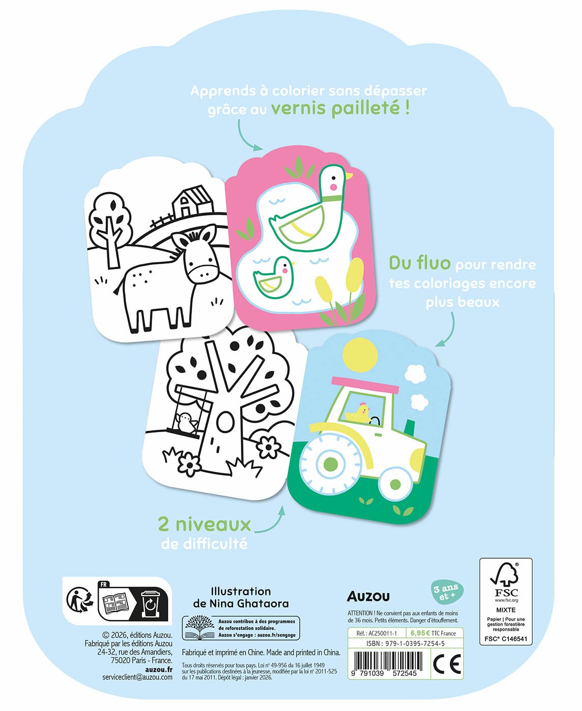 Je colorie sans dépasser - Les animaux de la ferme