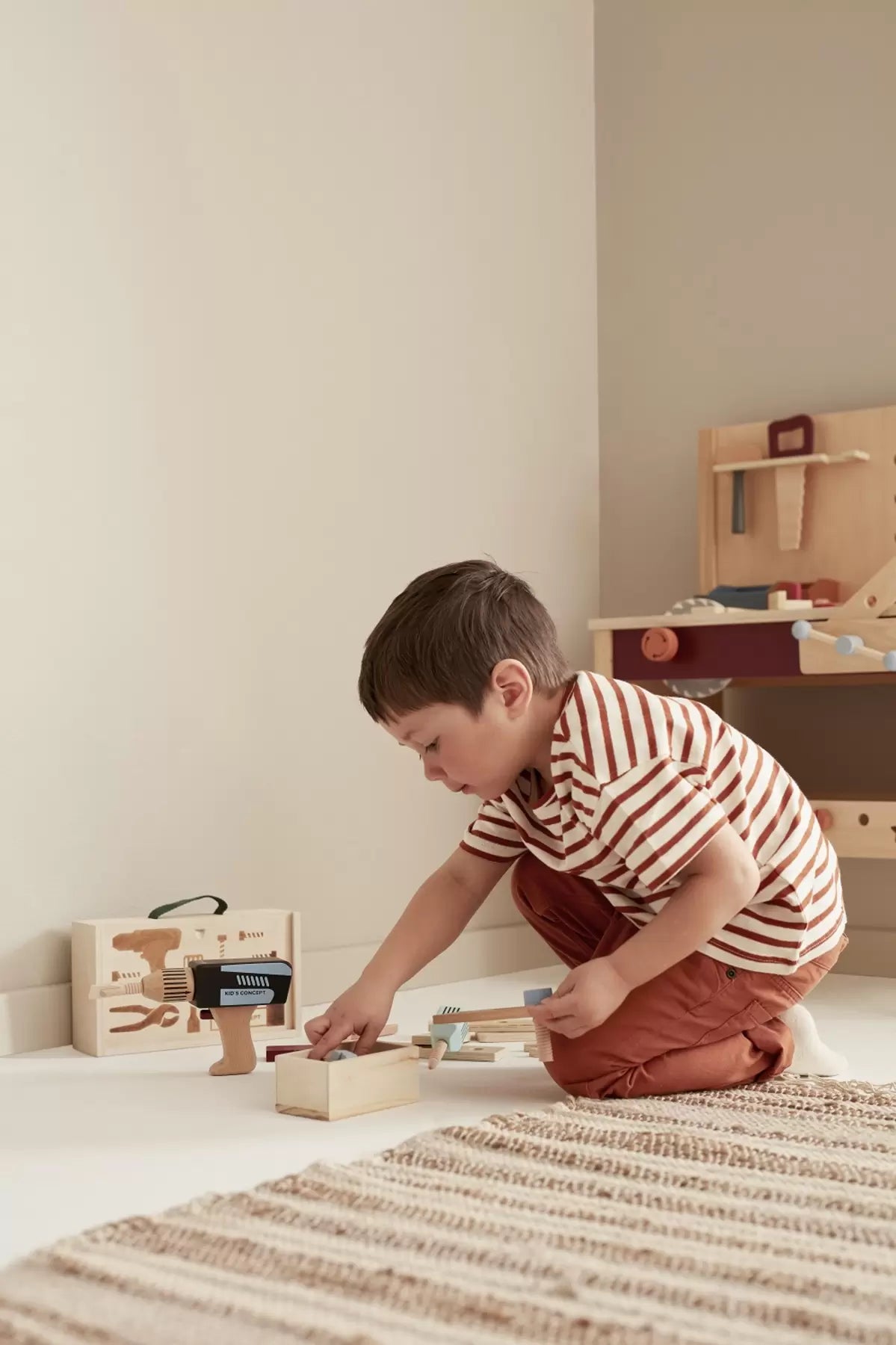 Malette à outils en bois - Kid's Hub