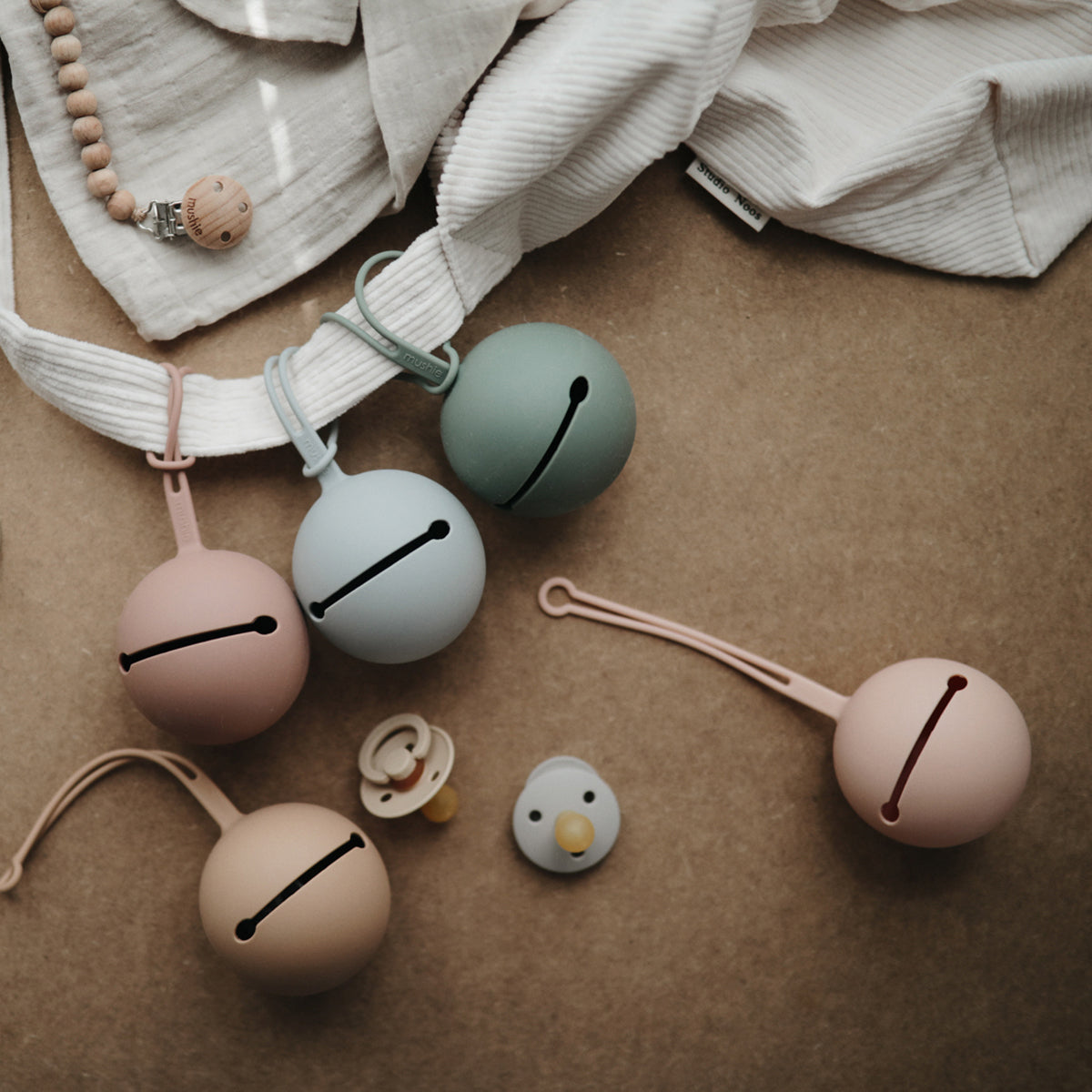 Boîte de Rangement Tétines - Cloudy Mauve