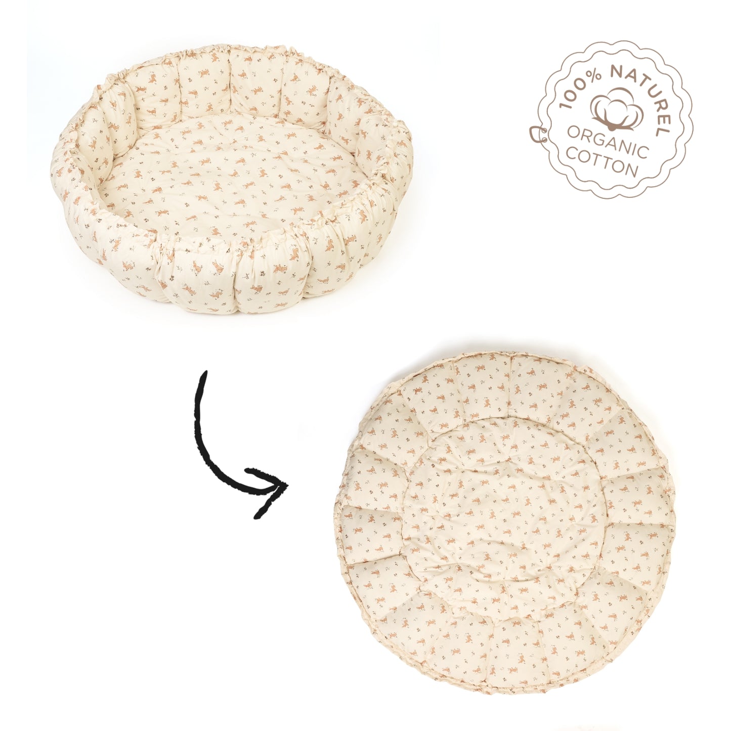 Tapis D'éveil Coton Bio - Bloom Rabbit