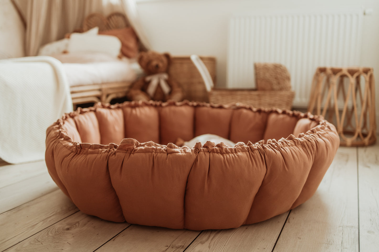 Tapis D'éveil Coton Bio - Bloom Tawny Brown