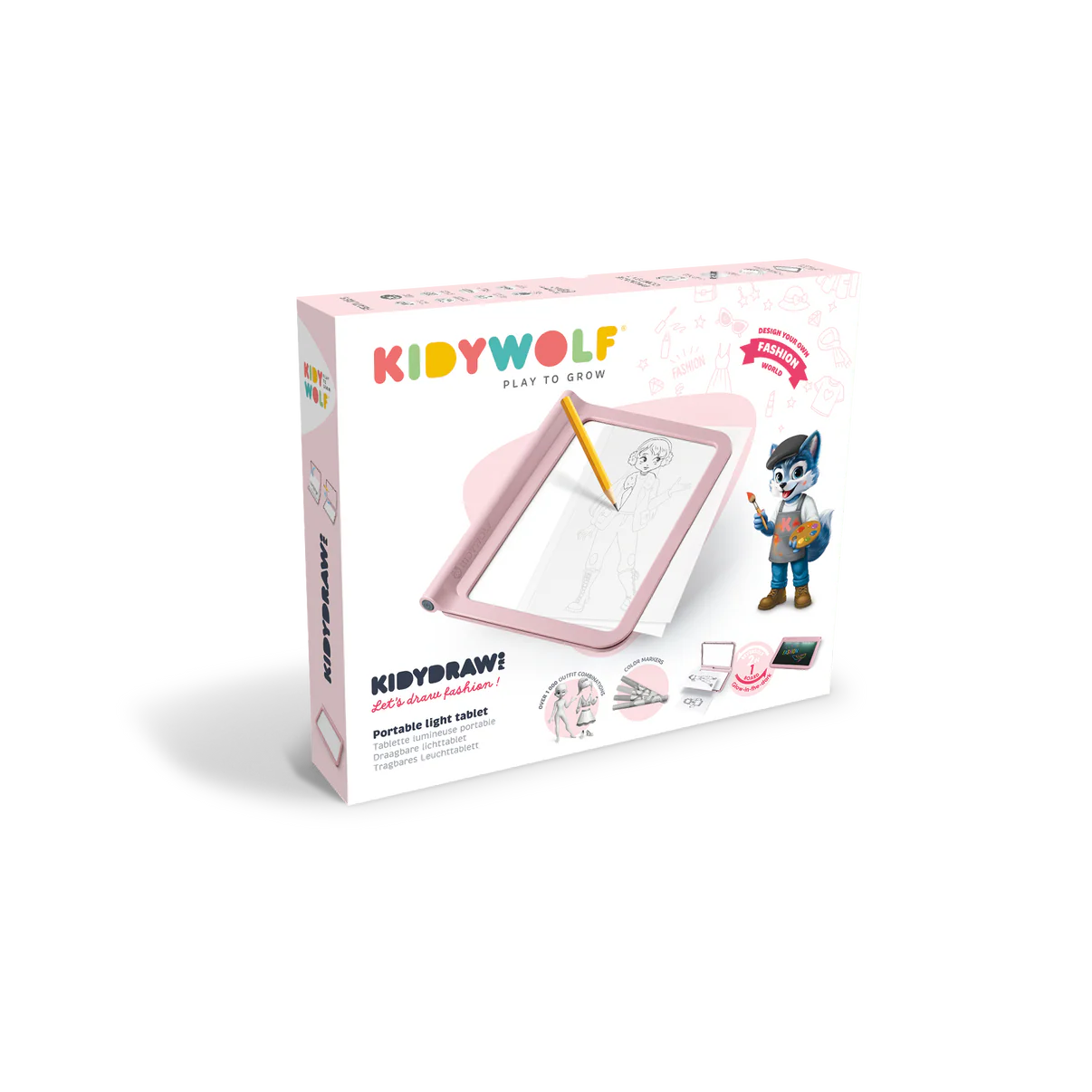 KIDYDRAW-PRO - Tablette lumineuse « Let's draw fashion »