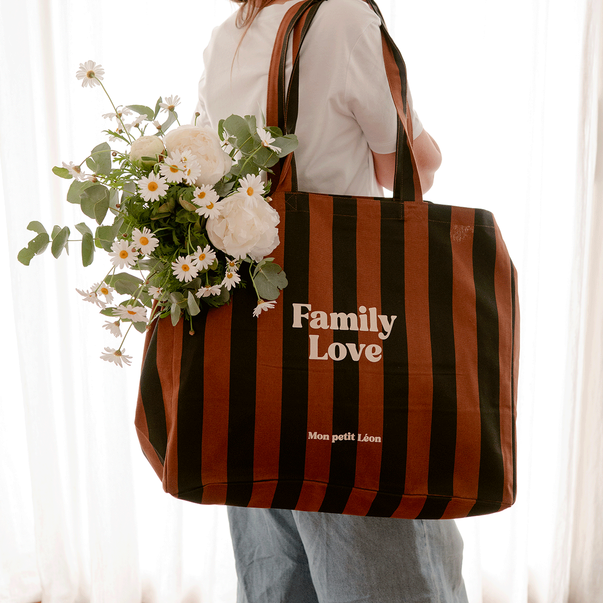Cabas XXL rayures - Family Love