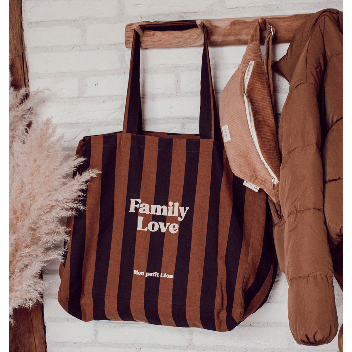 Cabas XXL rayures - Family Love