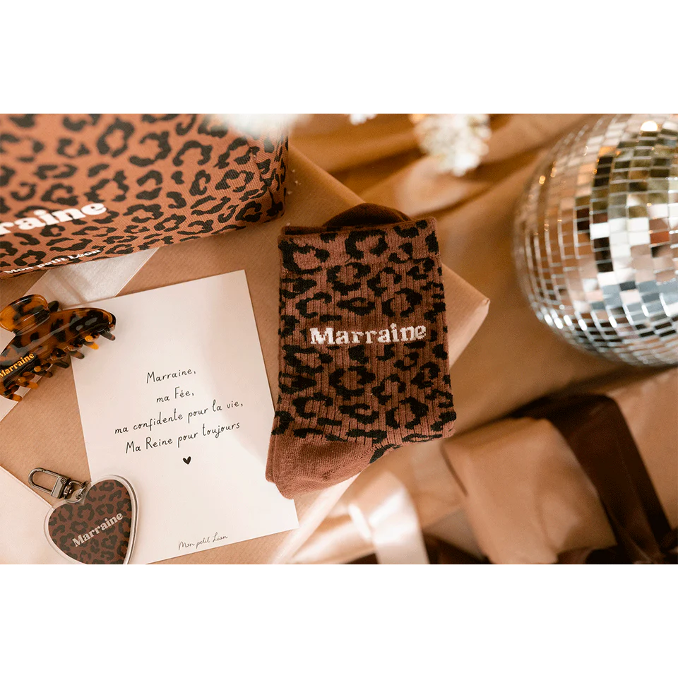 Chaussettes femme léopard - Marraine