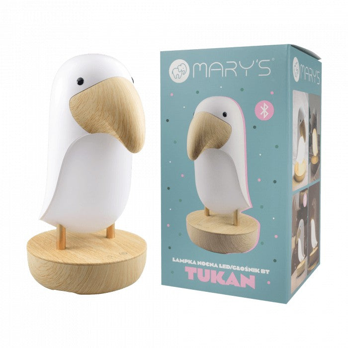 Veilleuse LED Enceinte Bluetooth - Toucan Blanc