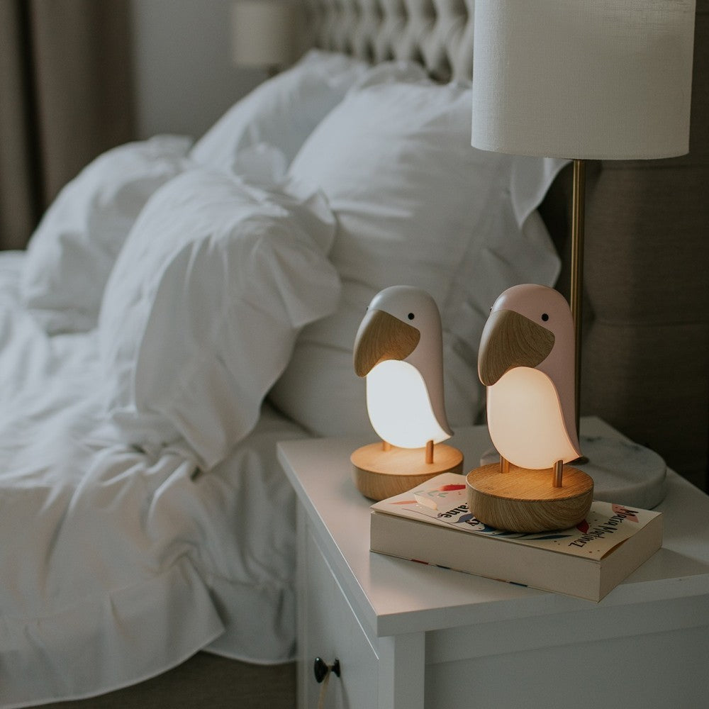 Veilleuse LED Enceinte Bluetooth - Toucan Blanc