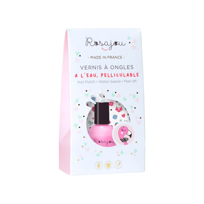 Vernis à l'eau et pelliculable - Rose "Flamingo"
