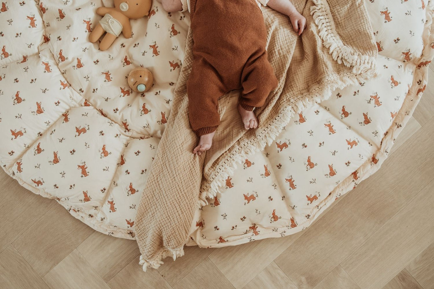 Tapis D'éveil Coton Bio - Bloom Rabbit