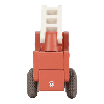Camion de pompier en bois – Rouge
