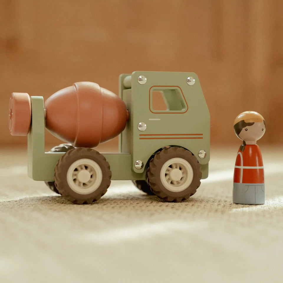 Camion à ciment en bois – Vert