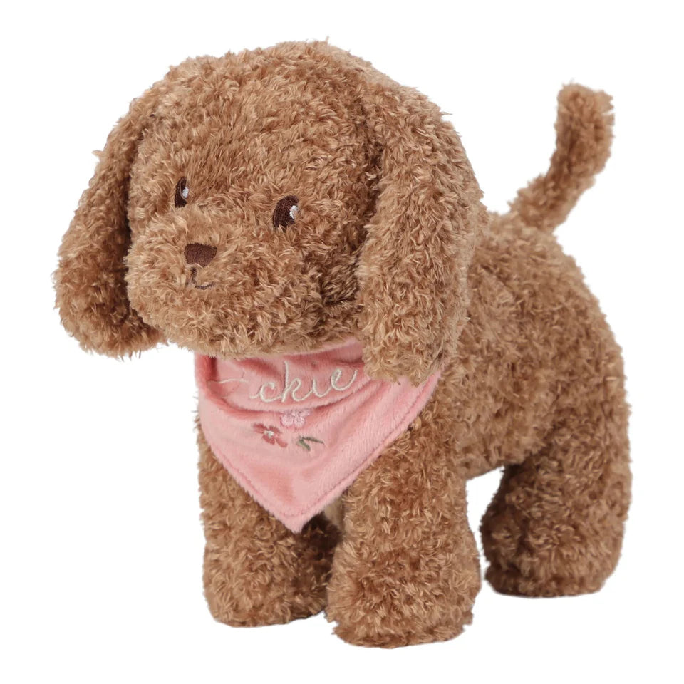 Peluche chien avec sac de transport - Jackie