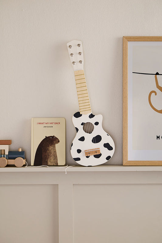 Guitare en bois - Vache