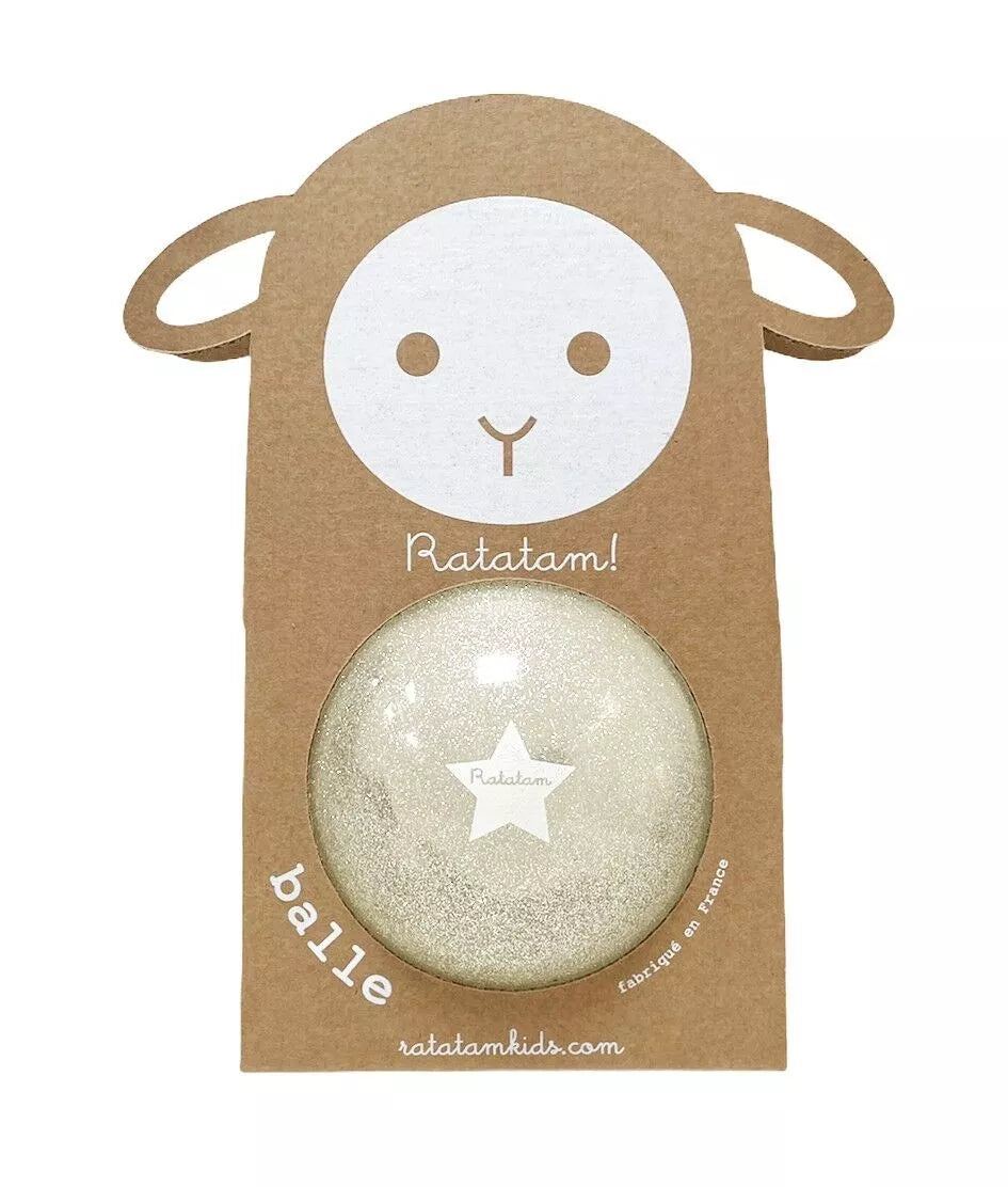 Balle Mouton 10 cm - Pailleté argenté
