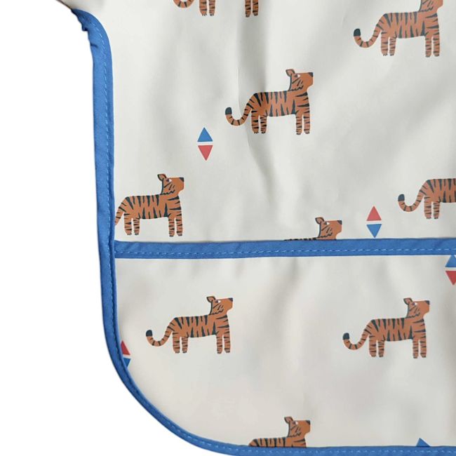 Bavoir tablier manches longues 1-3ans - Tigre du Bengale