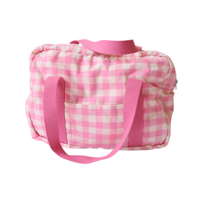 Set à langer pour poupée vichy rose - Chichi pompon