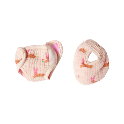 Set à langer pour poupée vichy rose - Chichi pompon
