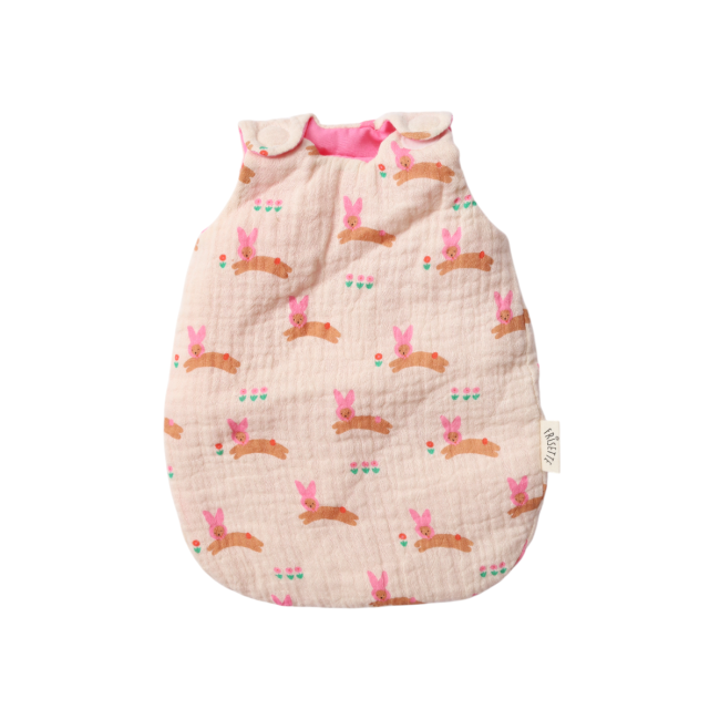 Gigoteuse pour poupée vichy rose - Chichi pompon