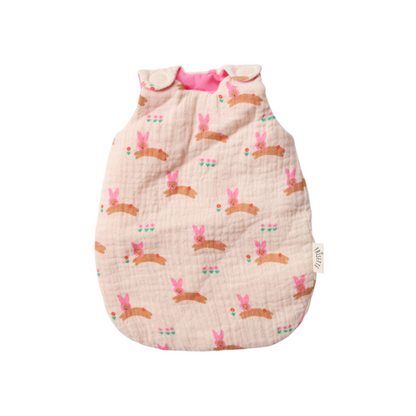 Gigoteuse pour poupée vichy rose - Chichi pompon
