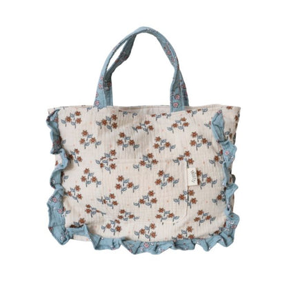 Set à langer pour poupées fleuri et sherpa - À la cueillette