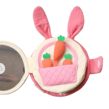 Livre d'éveil lapin rose - Chichi pompon