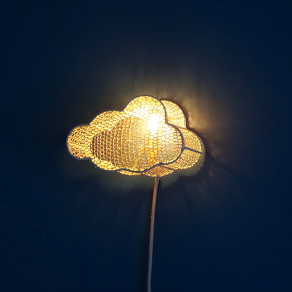 Applique murale en raphia tressé - Nuage