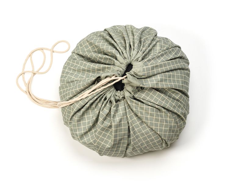 Sac De Rangement/Tapis De Jeu - Organic Grid Green