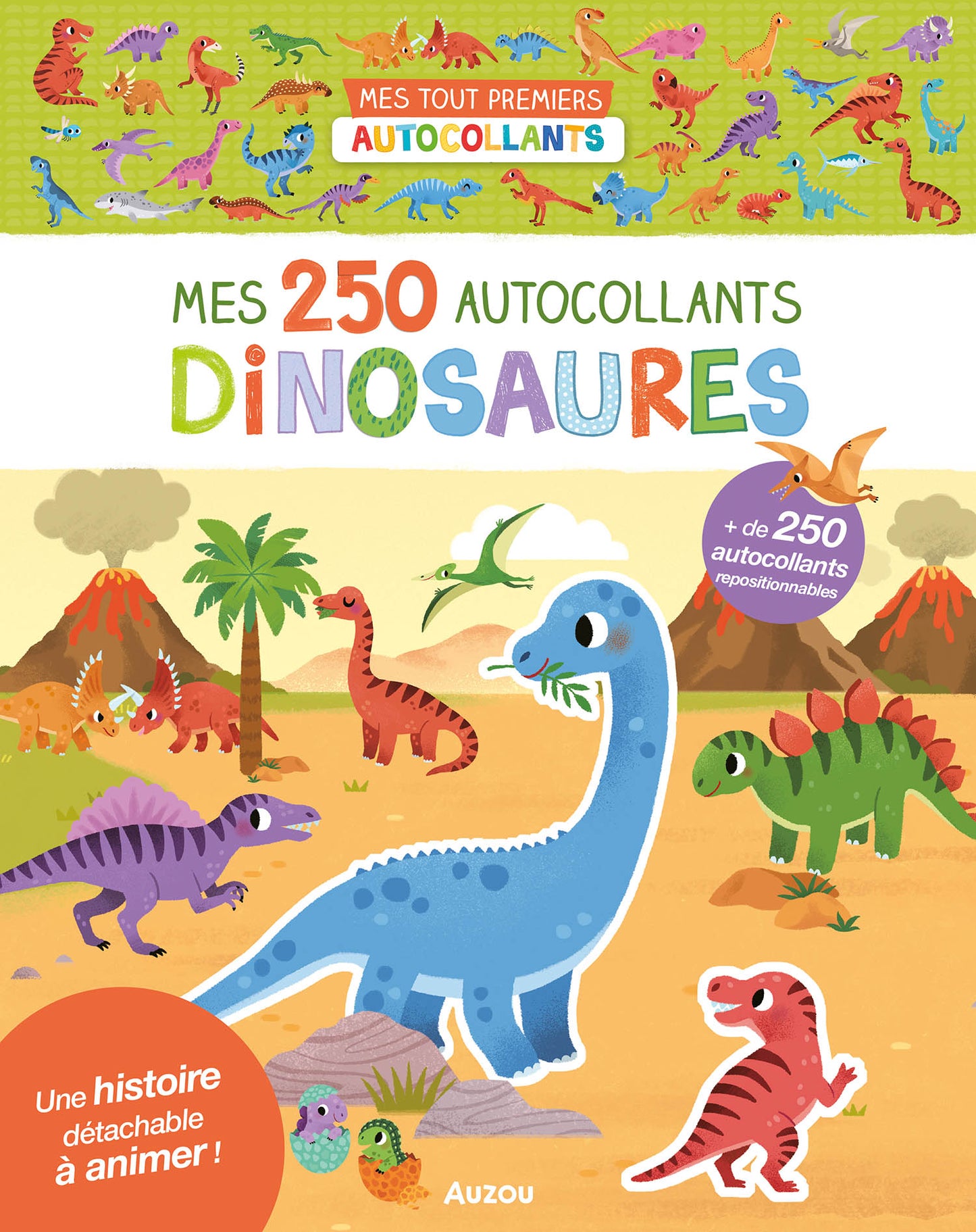 Mes tout premiers autocollants -  250 autocollants - Dinosaures