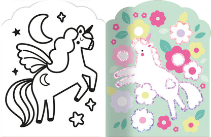 Je colorie sans dépasser - Petites licornes