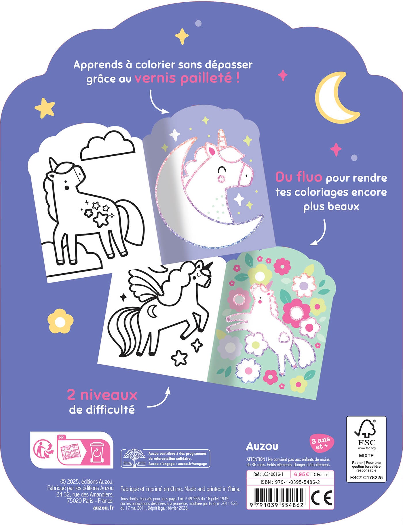 Je colorie sans dépasser - Petites licornes