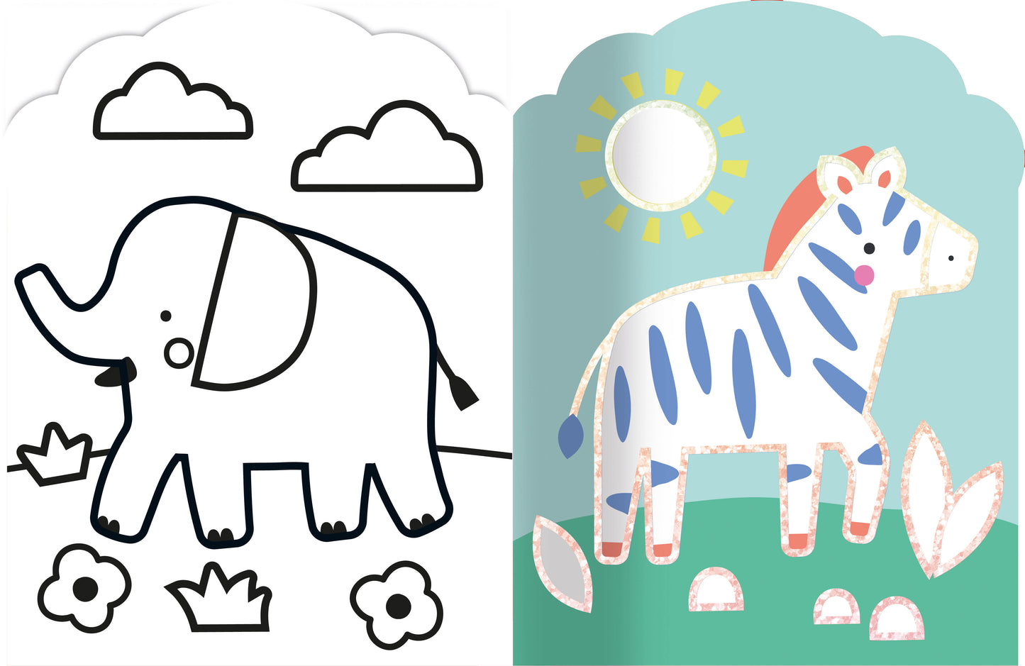 Je colorie sans dépasser - Animaux de la savane