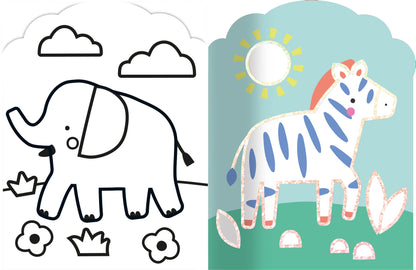 Je colorie sans dépasser - Animaux de la savane