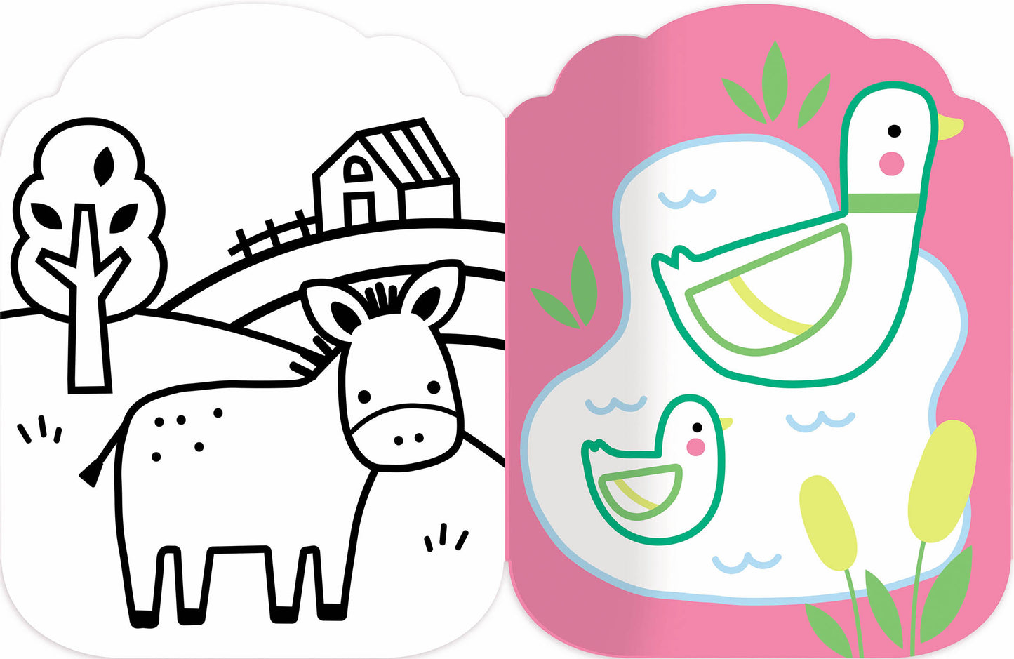 Je colorie sans dépasser - Les animaux de la ferme