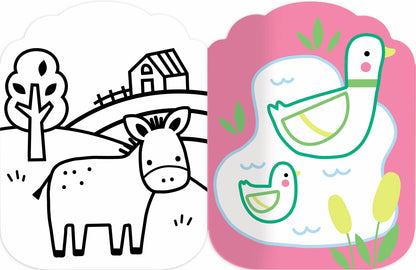 Je colorie sans dépasser - Les animaux de la ferme