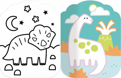 Je colorie sans dépasser - Les dinosaures