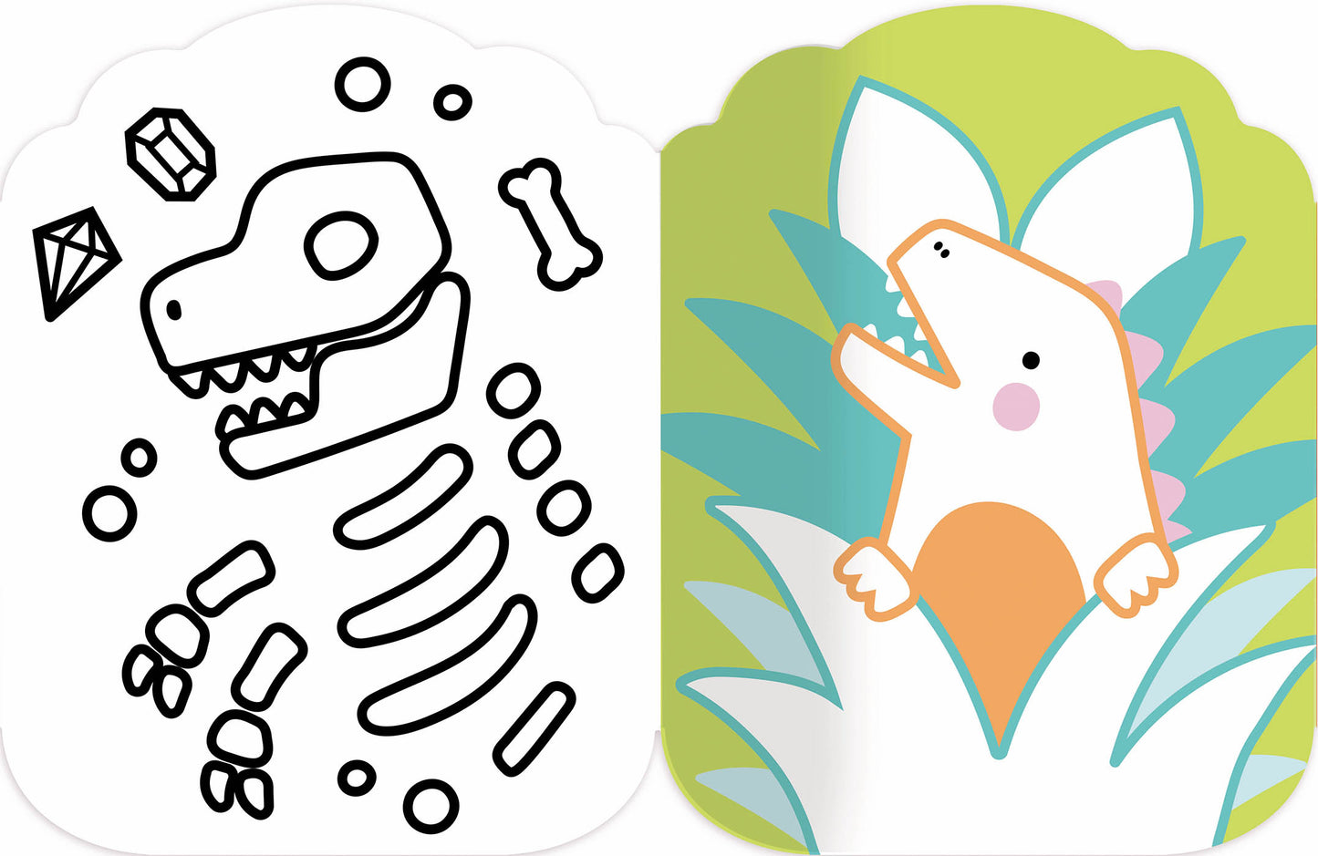 Je colorie sans dépasser - Les dinosaures