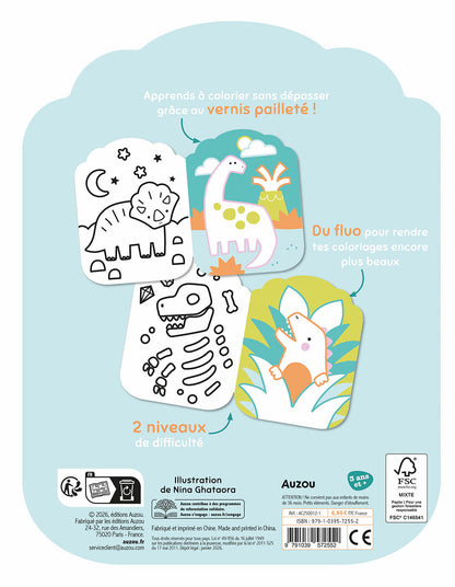 Je colorie sans dépasser - Les dinosaures