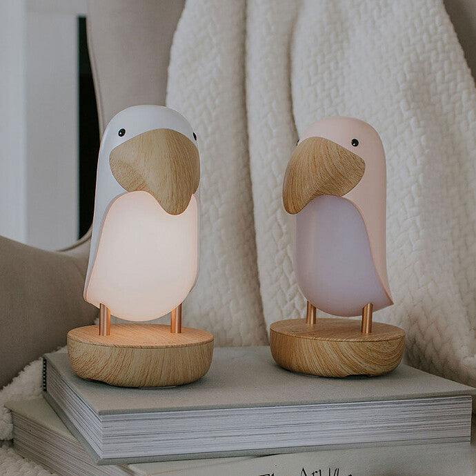 Veilleuse LED Enceinte Bluetooth - Toucan Blanc