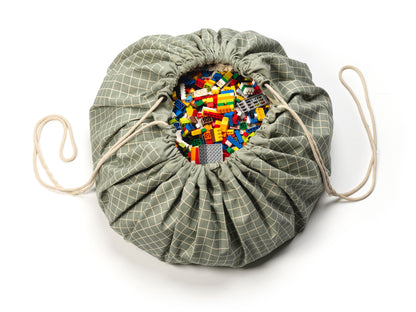 Sac De Rangement/Tapis De Jeu - Organic Grid Green