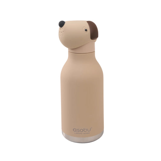 Gourde isotherme Bestie - Chien Marron