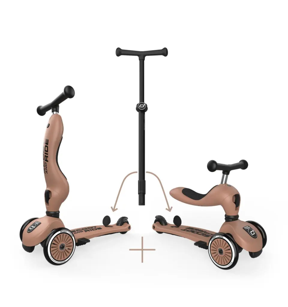 Porteur Trottinette Evolutif Highwaykick 1 Push and Go - Mocha