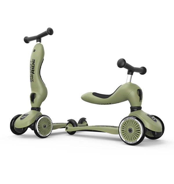 Porteur Trottinette Evolutif Highwaykick 1 - Olive