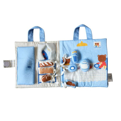 Livre d'éveil en tissu ours - Petit déj