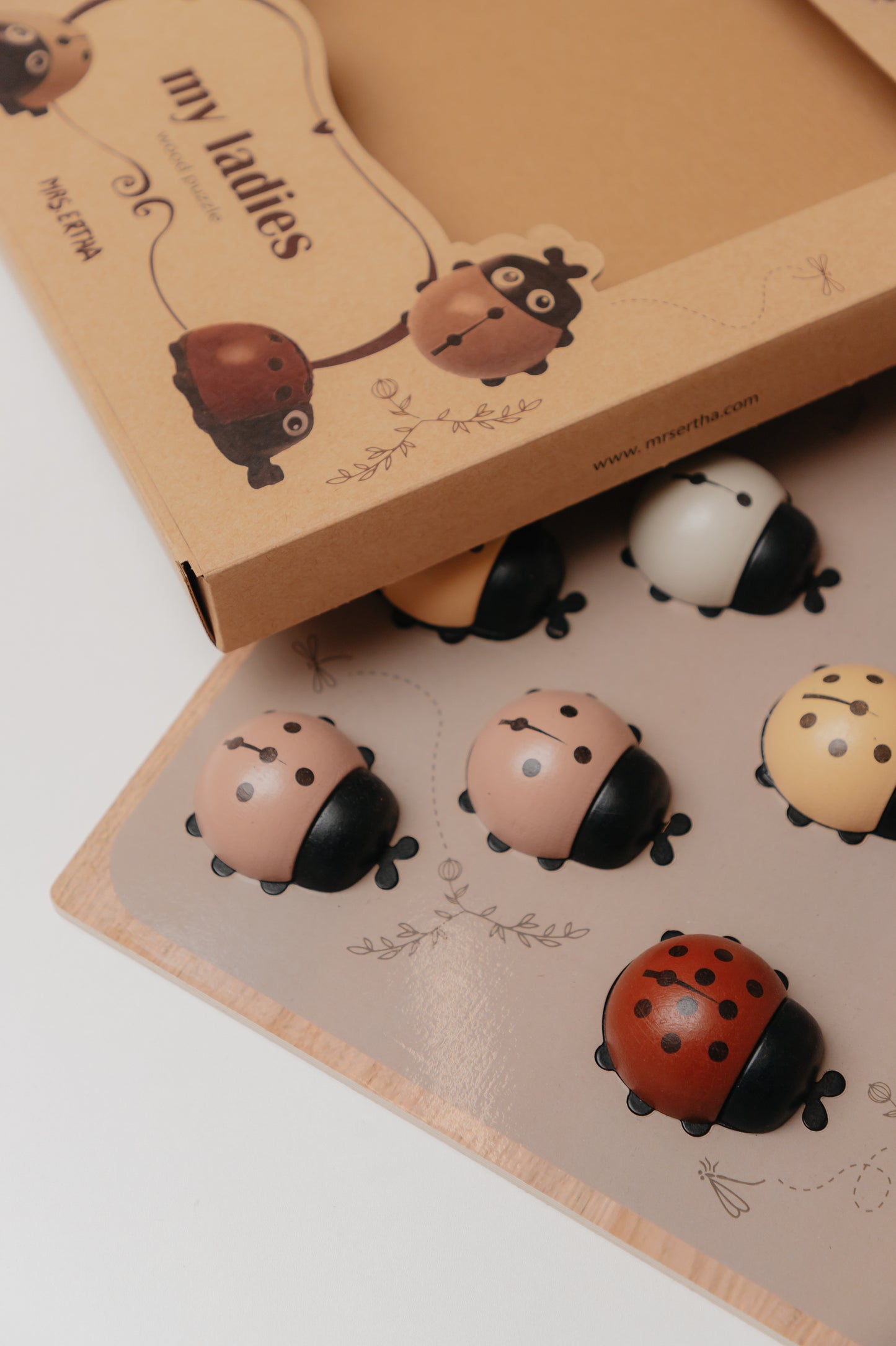 Puzzle en bois XL - Coccinelles