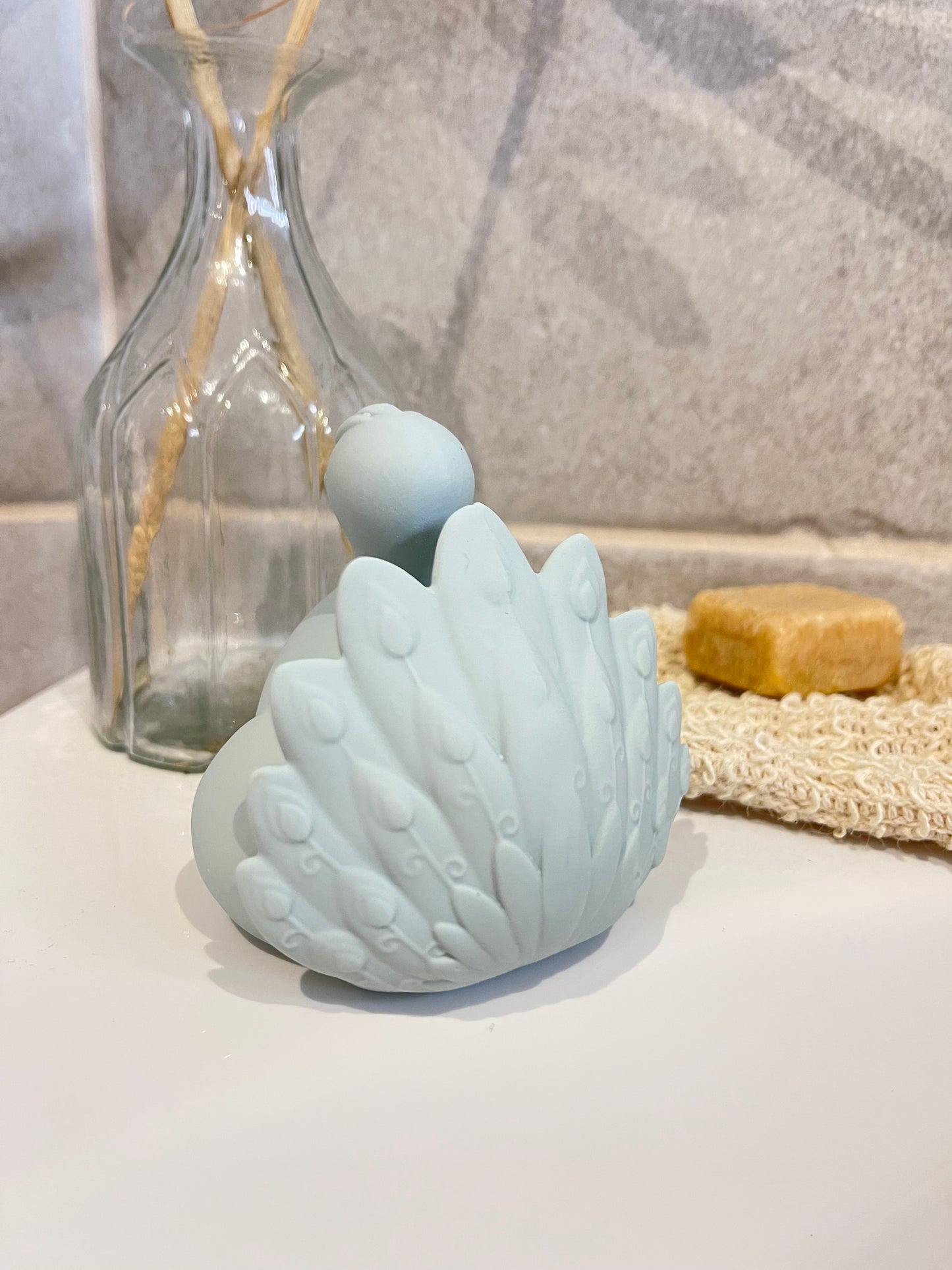 Jouet de bain - Paon bleu ciel