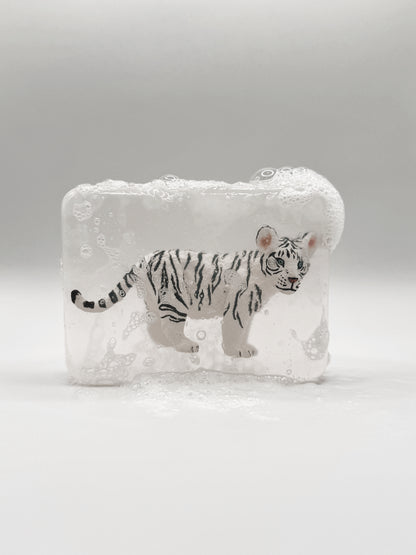 Savon transparent avec figurine - Animaux sauvages