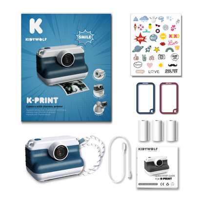 K-PRINT - Appareil photo à impression thermique bleu