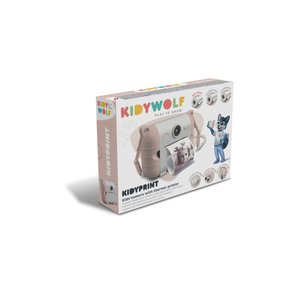 KIDYPRINT - Appareil photo à impression thermique rose