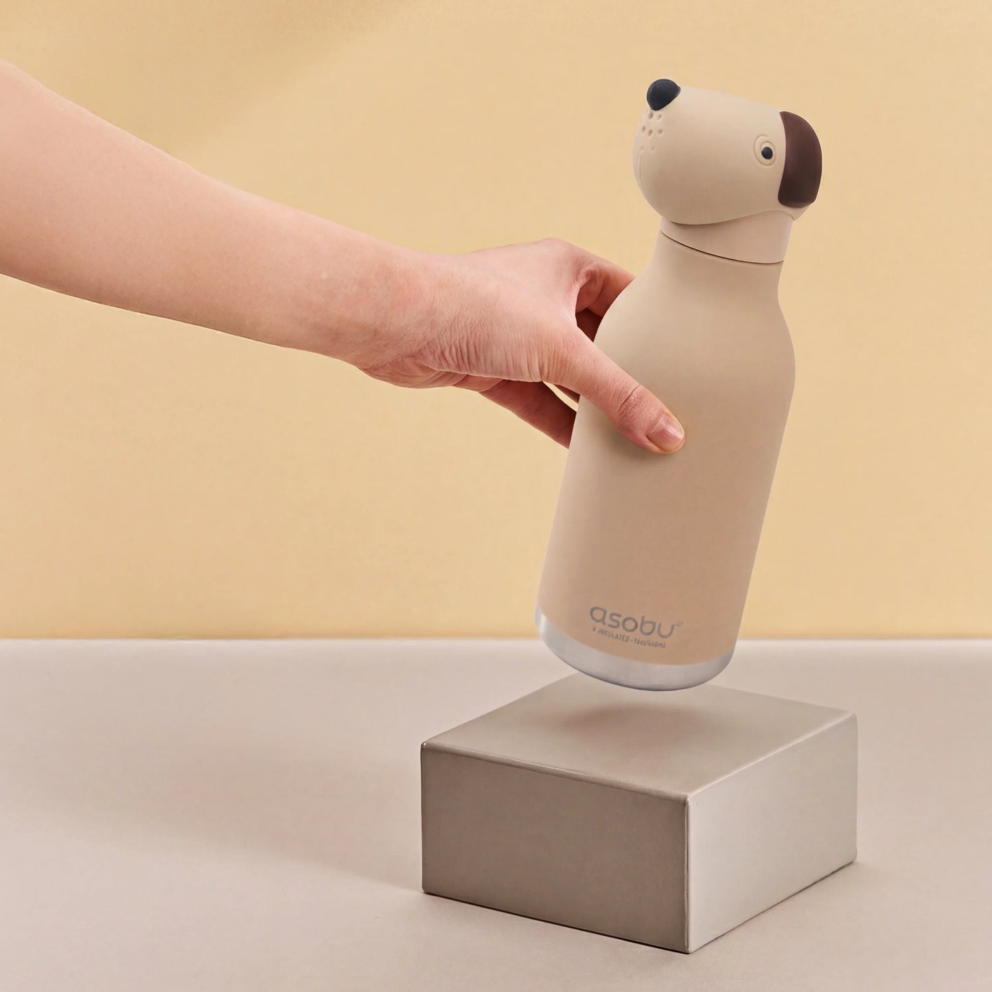 Gourde isotherme Bestie - Chien Marron